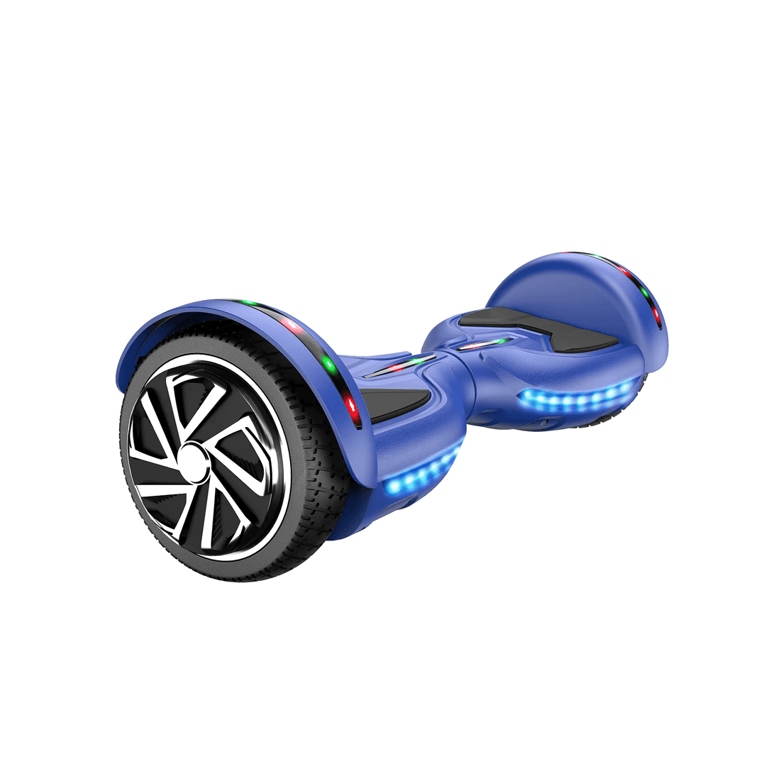 Meet the SISIGAD A16 Flash Hoverboard – 6-mile range, 6.5-inch tires, and a speedy 6.2 MPH. Dual 300W motors, 3-hour charge time. Style meets performance for an effortless and exciting ride!