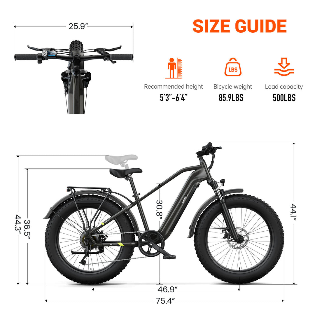 Sisigad 26" Warrior Fat Tire Electric Bike - SISIGAD