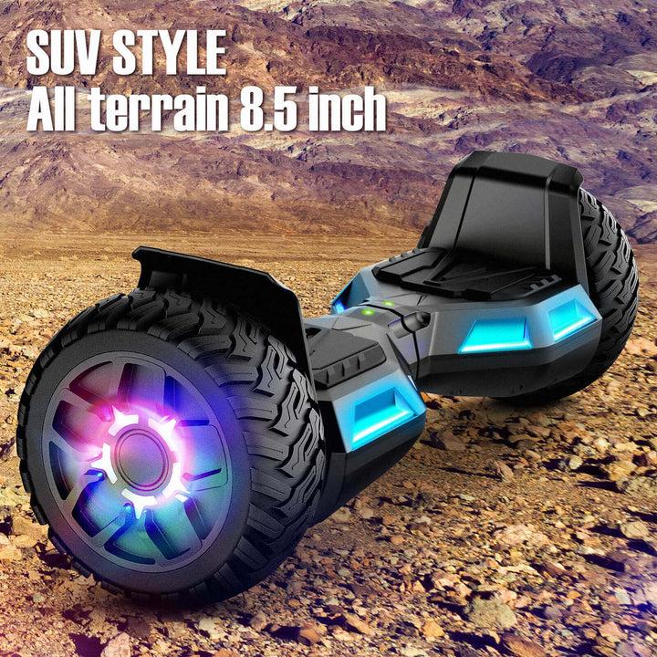 bluetooth hoverboard|what is a hoverboard|Sisigad- Experience the extraordinary with SISIGAD B02 8.5" Music Hoverboard. Unique self-balancing technology, learn in just 2 minutes. Anti-slip pedal, 360-degree rotation, and SUV style. Conquer all terrains with 8.5-inch off-road wheels and flashing motor. Illuminate the ride with 6 colors of LED lights. #SISIGADB02 #MusicHoverboard