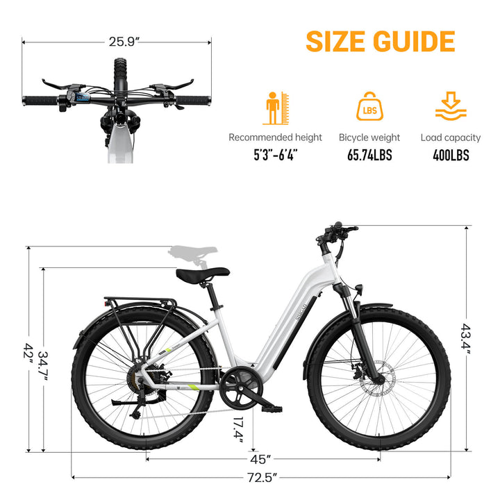 SISIGAD 27.5"  Trooper Electric Commuting Bike - SISIGAD