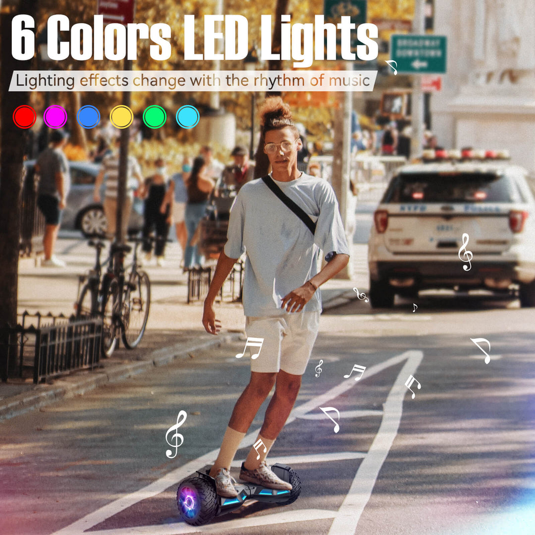 SISIGAD Hoverboard Kart, Hoverboard Tout Terrain Auto-équilibré de 6.5  Pouces avec Haut-parleurs Bluetooth et Lumières LED Hoverboard Enfant en  destockage et reconditionné chez DealBurn