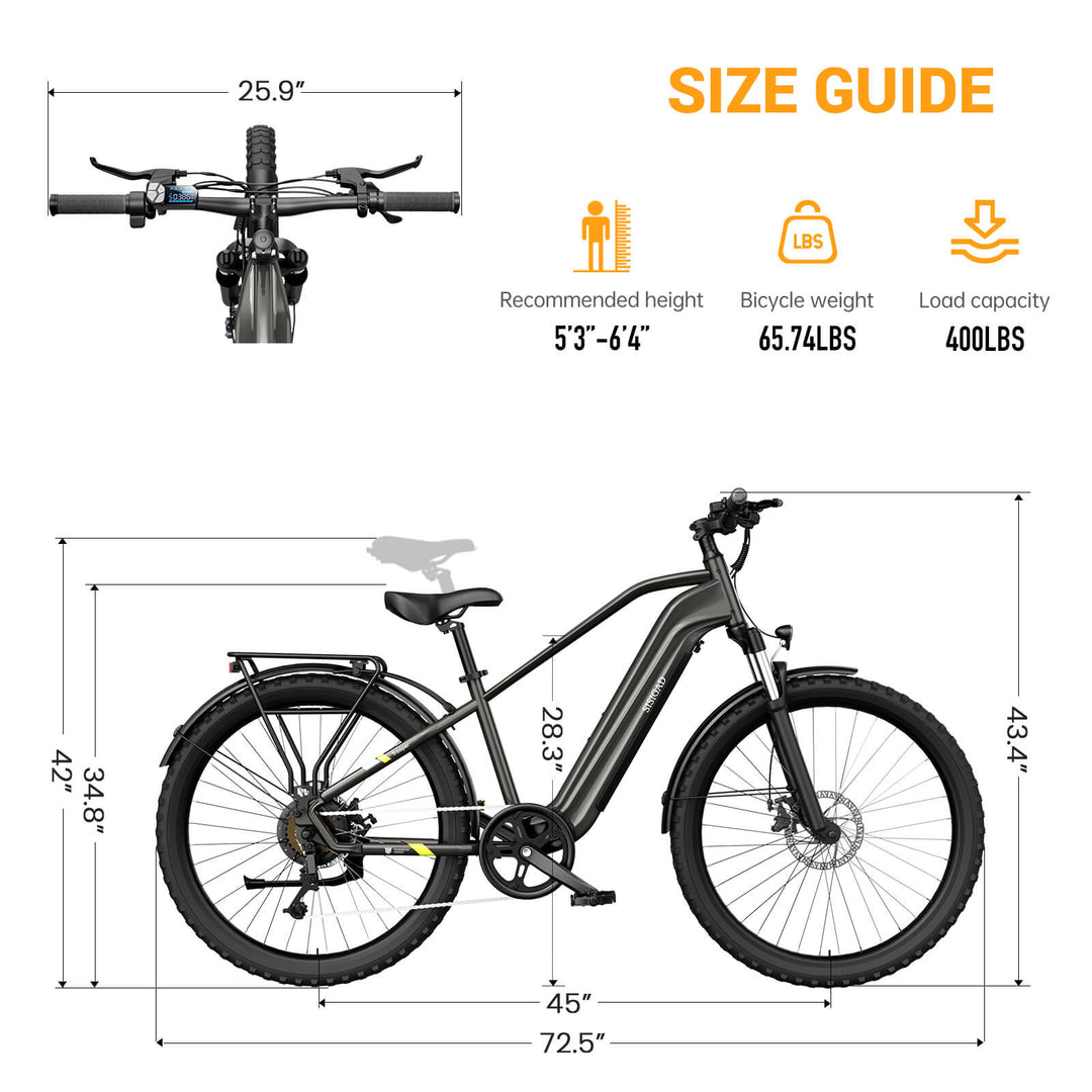 SISIGAD 27.5"  Trooper Electric Commuting Bike - SISIGAD