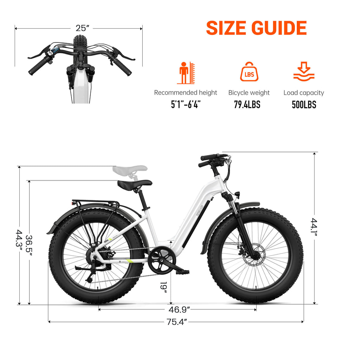 Sisigad 26" Warrior Fat Tire Electric Bike - SISIGAD