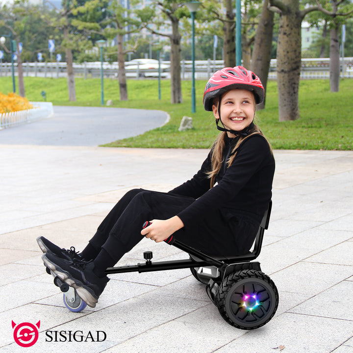 hoverboard kart set attachment|balancing scooter|Sisigad-Ignite excitement with the SISIGAD B02 Group! Effortlessly convert your hoverboard into a SISIGAD Go-Kart in minutes. Solid, easy installation, suitable for ages 4 to 65. Enjoy a ride with smooth control and enduring comfort. #SISIGADB02 #HoverboardKartSeat