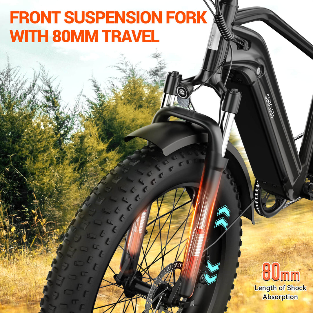 Sisigad 26" Warrior Fat Tire Electric Bike - SISIGAD