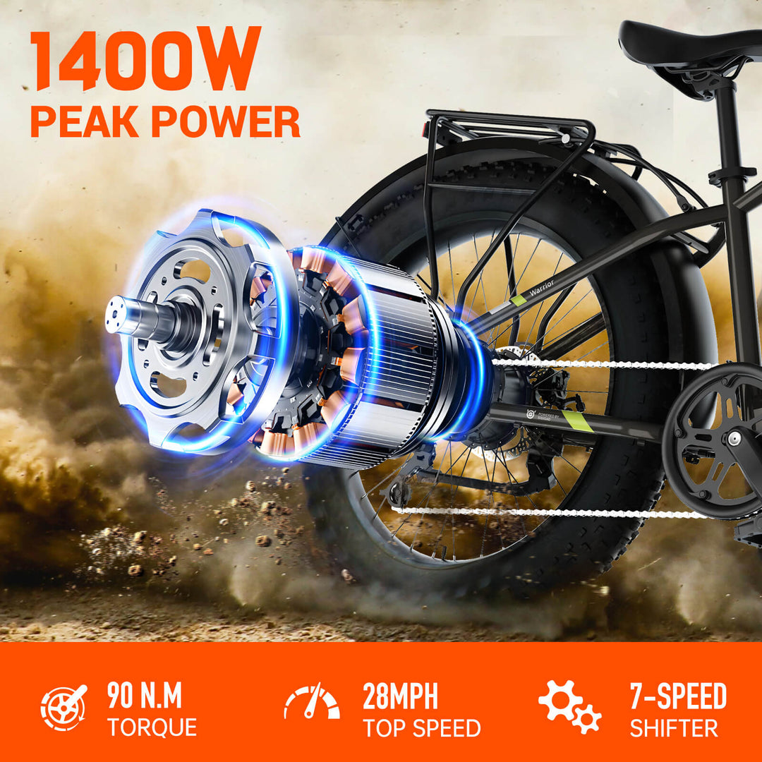 Sisigad 26" Warrior Fat Tire Electric Bike - SISIGAD