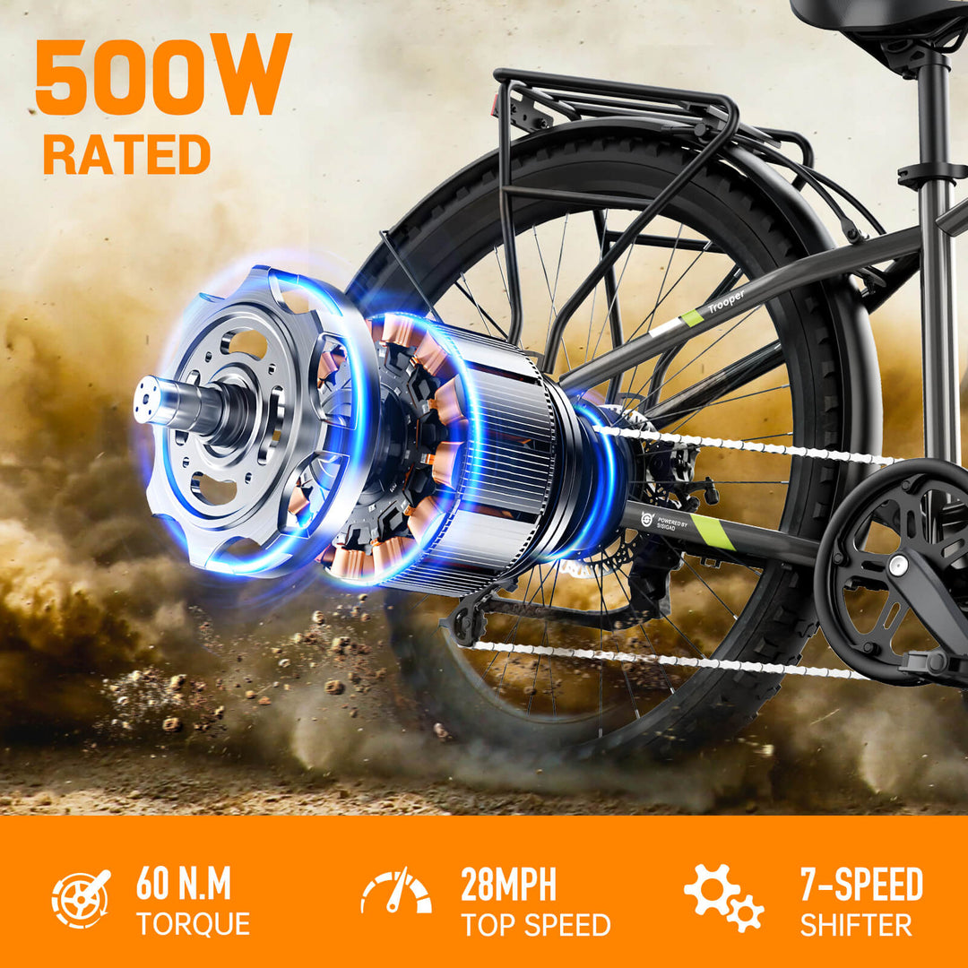 SISIGAD 27.5"  Trooper Electric Commuting Bike - SISIGAD