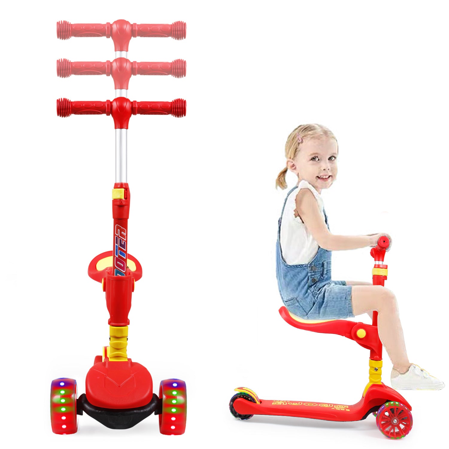SISIGAD 301 Kick Scooter for Kids w/Seat (4 Colors)