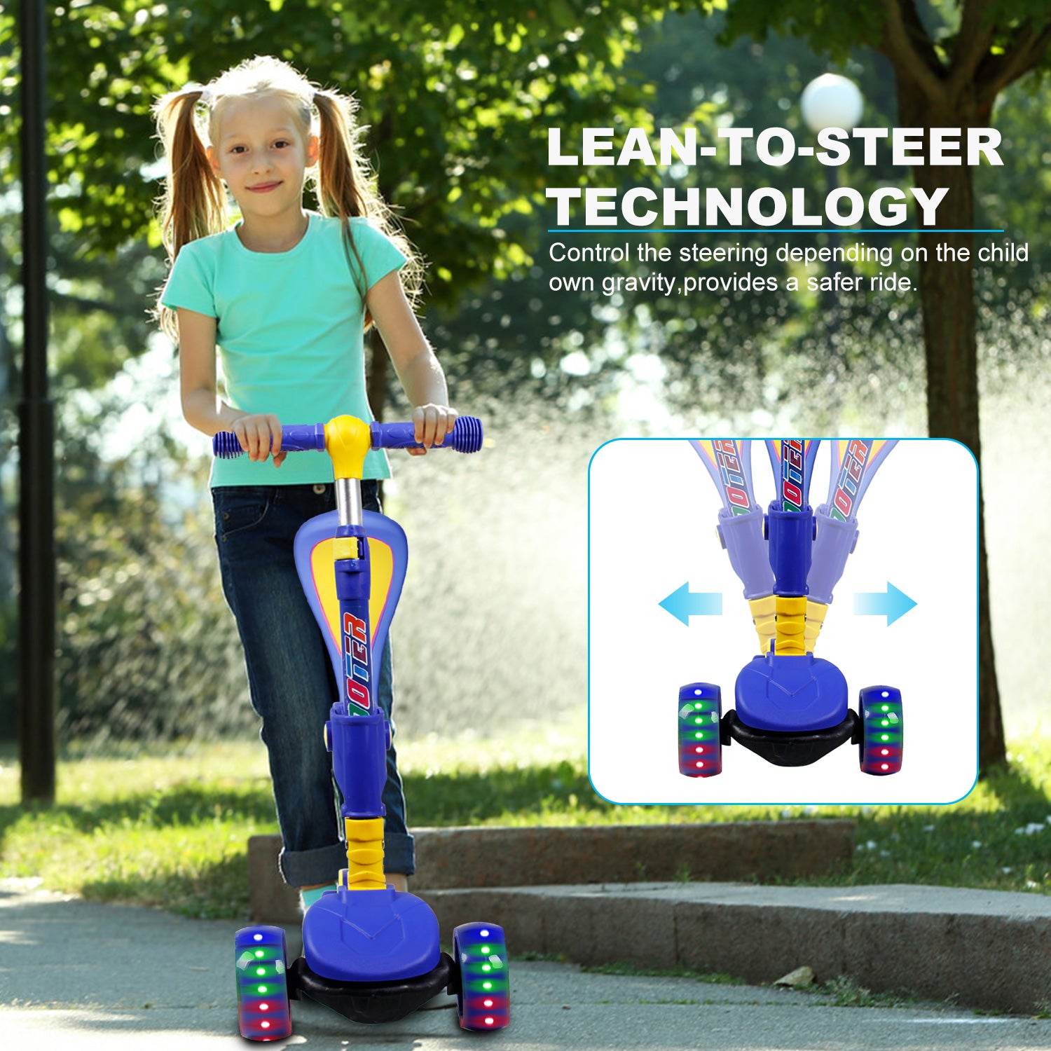 SISIGAD 301 Kick Scooter for Kids w/Seat (4 Colors)